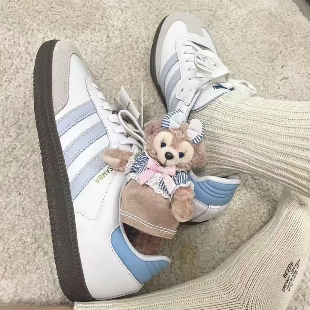 （รับประกันของแท้ 100%）adidas originals Samba OG ID2055 น้ำเงินขาว