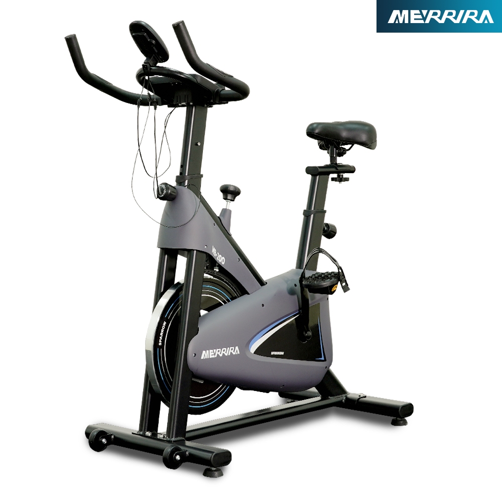 Merrira จักรยาน Spin Bike รุ่น Sparrow MB-200 ระบบแม่เหล็ก ปั่นนุ่ม เงียบ จานล้อ 10 กก. จักรยานออกกำ