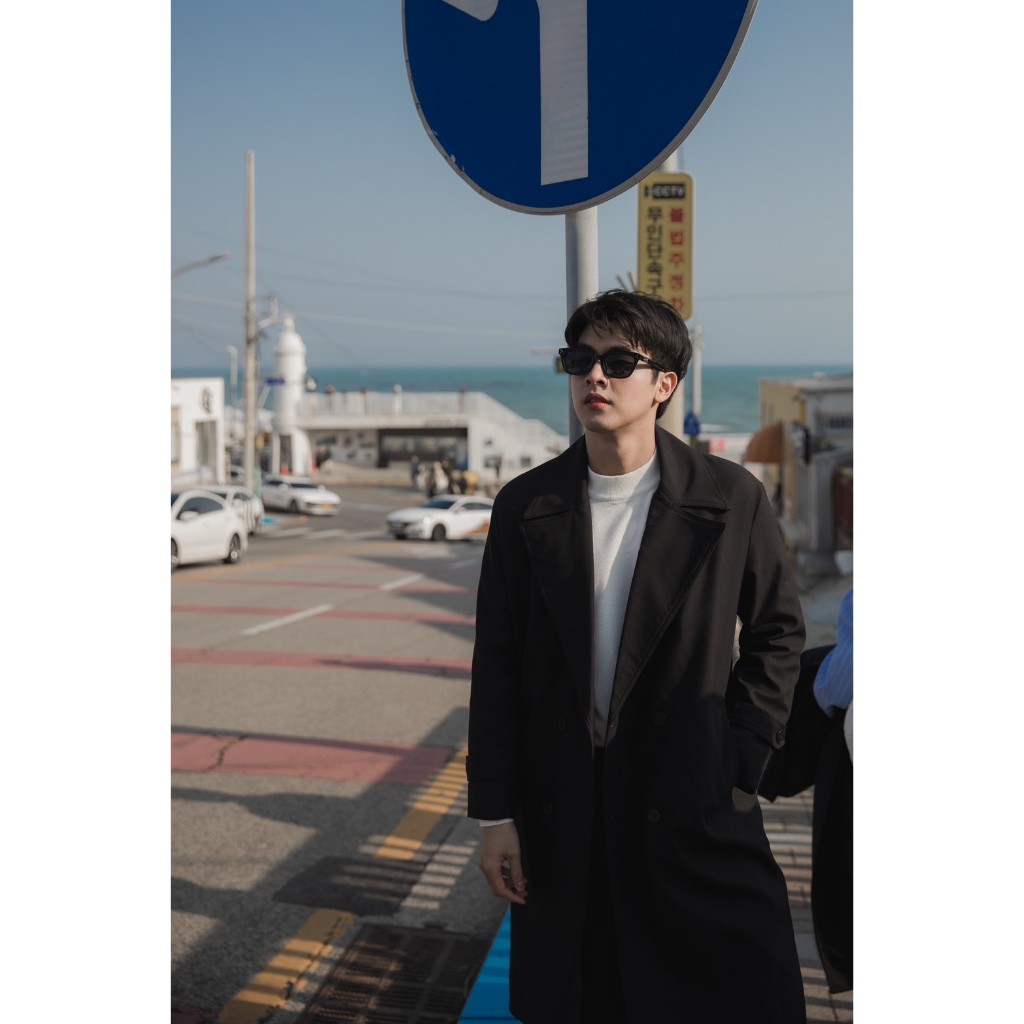 Jame trenchcoat สีดำ เทรนโค้ทผู้ชาย งานคุณภาพมากค่ะ