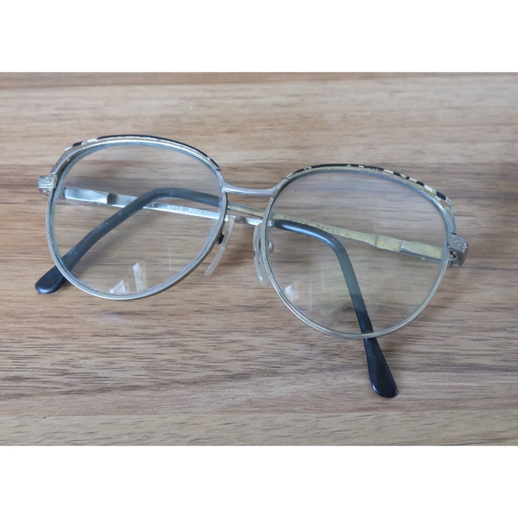 Vintage Swnta 24KGP Glasses Size 54/16 125mm สีเงิน