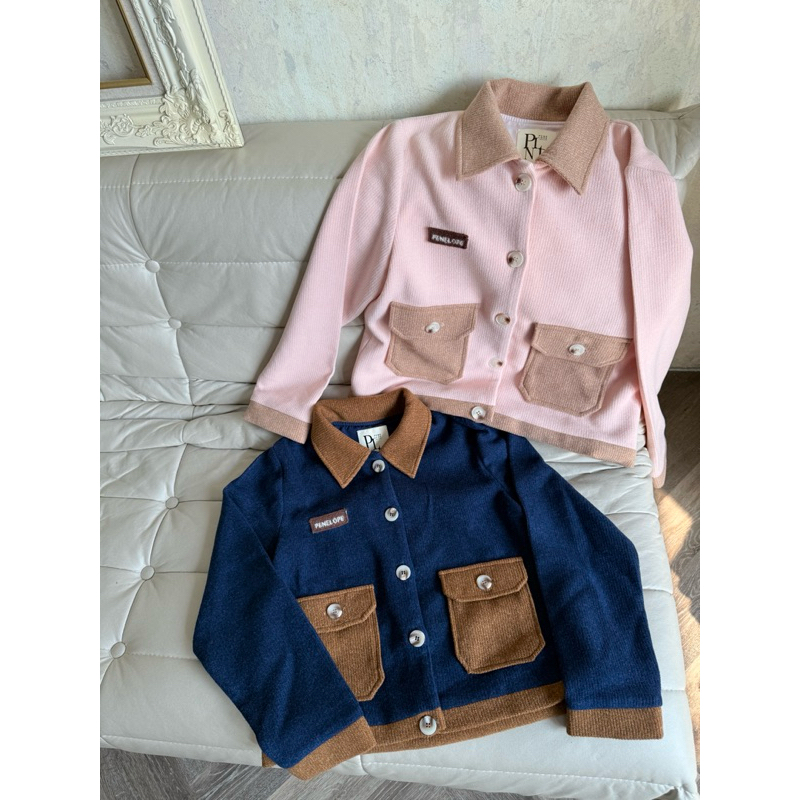 EMMIE KNIT (NAVY/PINK) JACKET
