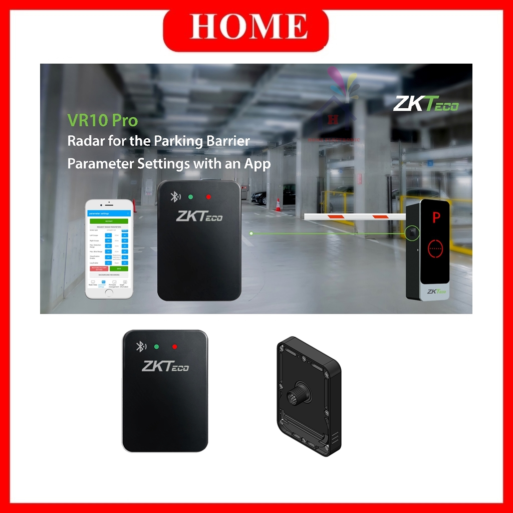 ZKTeco VR10 Pro เรดาร์เซ็นเซอร์ตรวจสอบวัตถุป้องกันไม้กั้นปิดตีรถ ใช้แทน Loop Detector และ Photo Sens