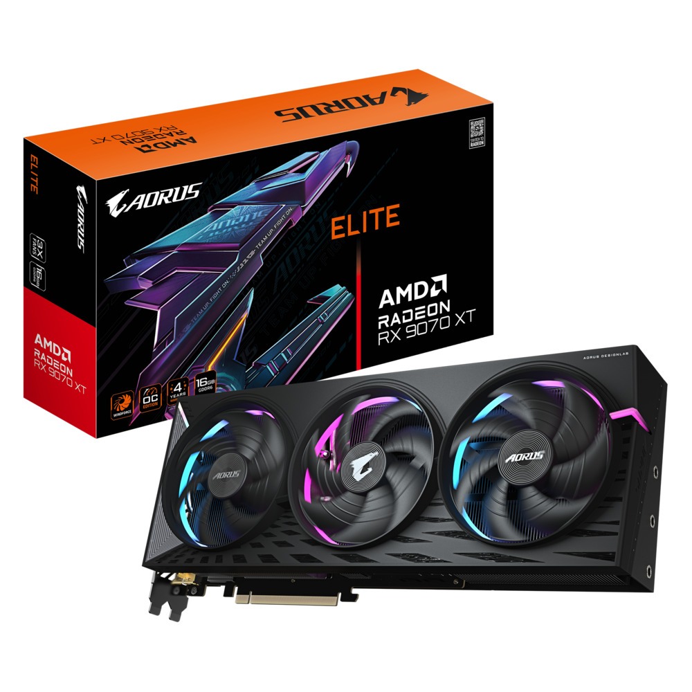 พรีออเดอร์ AORUS Radeon RX9070XT ELITE 16G การ์ดนอก [CN]