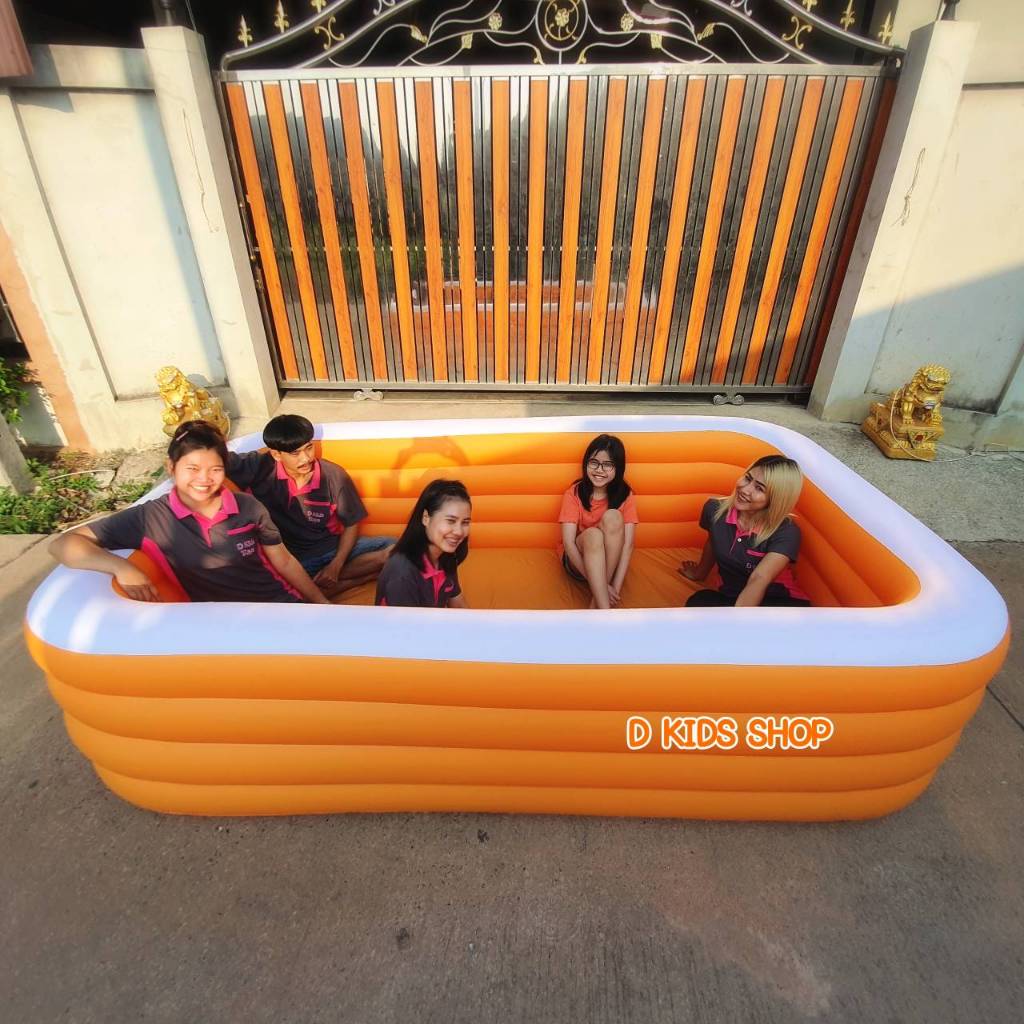 FP5 ส่งไวมากๆ สระน้ำเป่าลม สระน้ำเด็ก ขนาด 305*183*70 cm. สระ 3 เมตร 4 ชั้น สระน้ำ สงกรานต์