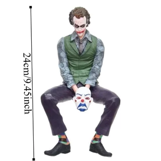 Jsjjingp Heath Ledger Action Figures, Dark Knight มือถือ Gotham Joker Dc รูป, การ์ตูนสีเขียวชุด