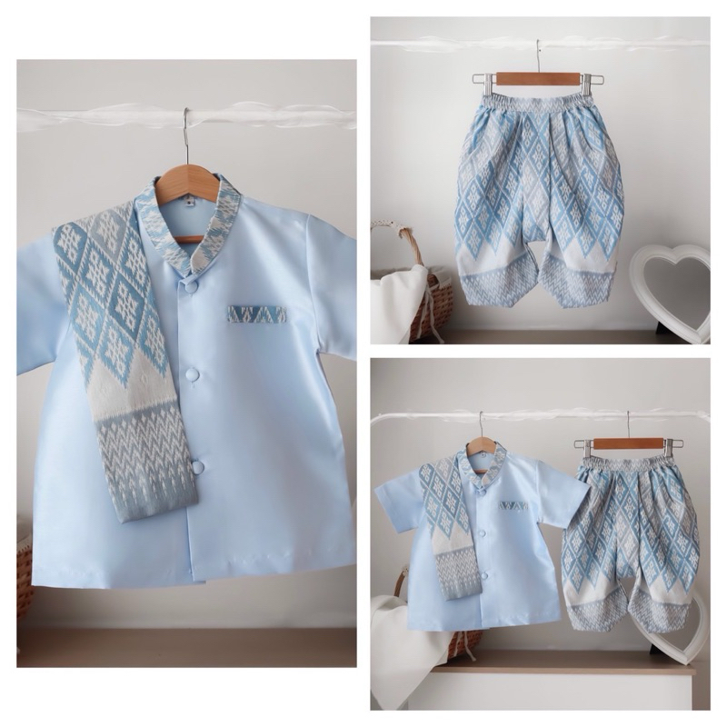 L12 - Soft Cloud ชุดไทยเด็กชาย ชุดไทยเด็กใส่ไปงาน ชุดไทยสงกรานต์ ชุดไทยใส่ไปโรงเรียน