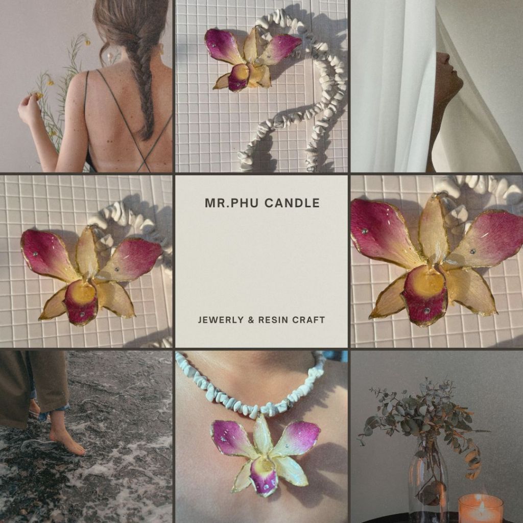 MR.PHU สร้อยคอ เรซิน กล้วยไม้ GELBOYS มีชิ้นเดียวในโลกพร้อมส่ง