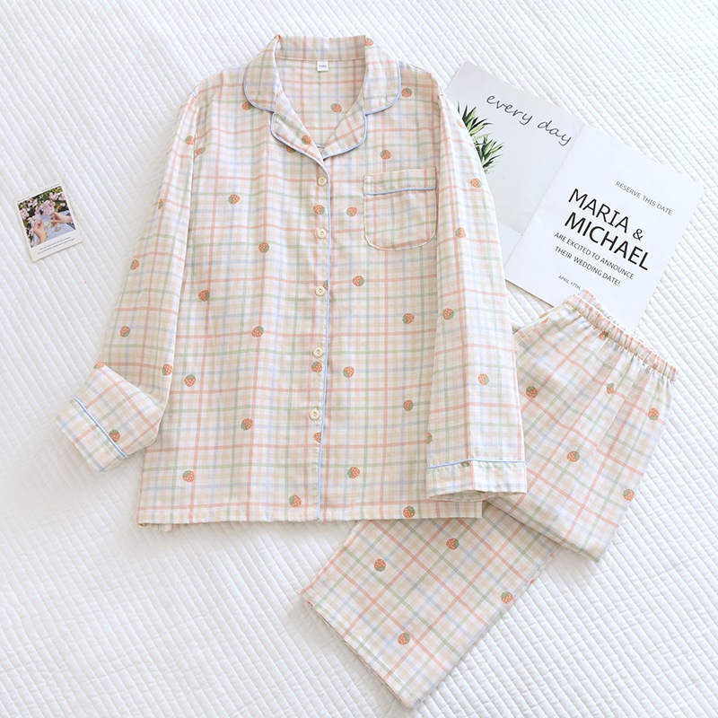 (พร้อมส่ง)ชุดนอนผ้าฝ้าย ผู้หญิง แขนยาว ขายาว ลายน่ารักมากก เนื้อผ้าฝ้ายออแกนนิก ยิ่งซักยิ่งนิ่มลง
