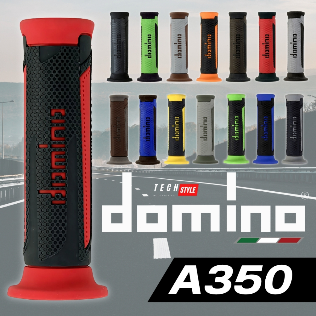 ปลอกแฮนด์ Domino รุ่น A350 TOURING แท้ MADE IN ITALYสำหรับการขับขี่ทางไกล นุ่มกระชับ หนึบแน่น ทนทานท