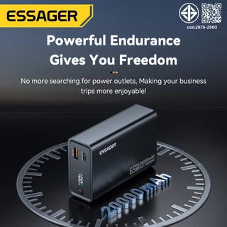 Essager 65W 20000mAh พาวเวอร์แบงค์จอแสดงผลดิจิตอล สีดำ