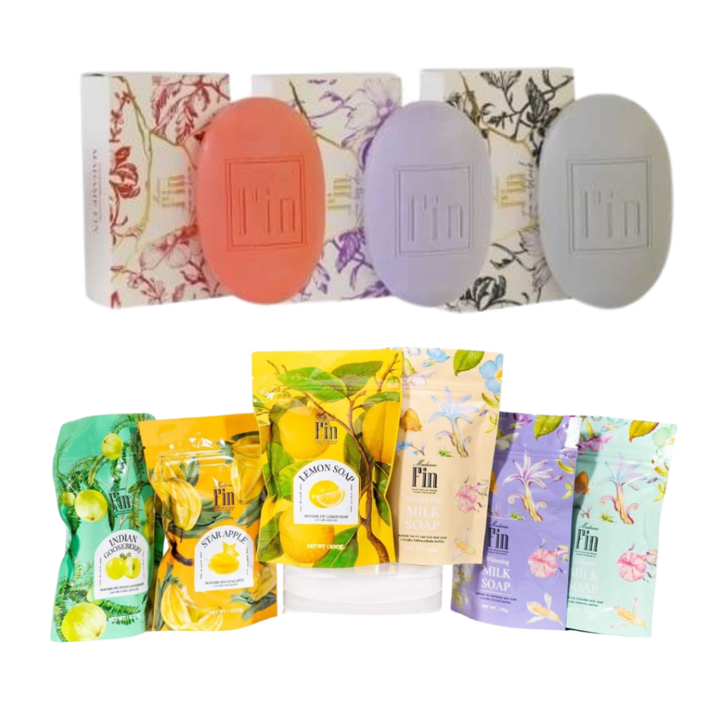 พร้อมส่ง🍋สบู่สครับผิว มาดามฟิน สบู่สมุนไพรมาดามฟิน กระจ่างใส เนียนนุ่ม ผลัดเซลล์