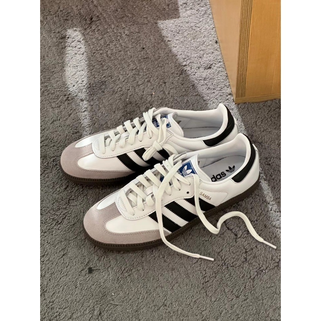 【โปรโมชั่น】Samba OG White/Black รองเท้ากีฬาเทรนด์ใหม่สำหรับผู้ชายและผู้หญิง