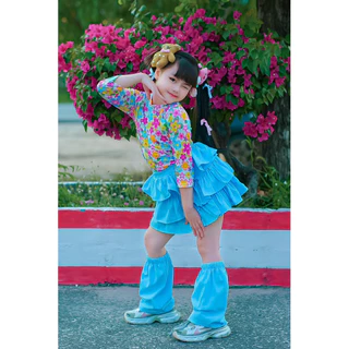 ส่งจาก กทม.ชุดเซ็ตแฟชั่นเด็กผู้หญิงใส่สุดน่ารัก งานชุดเซ็ท 3 ชิ้น เสื้อแขนยาว+กระโปรงชั้น+ปลอกขา (รหัสNan)