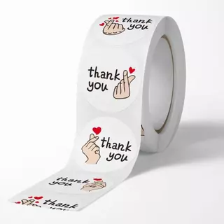 500ดวง สติ๊กเกอร์ขอบคุณ ติดกล่อง ติดแก้ว น่ารัก ตกแต่ง สำเร็จรูป Sticker Thankyou K03