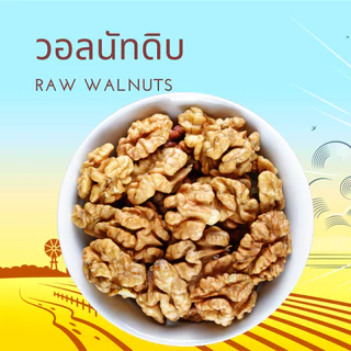 วอลนัทดิบ แบบเต็มเม็ด วอนัท Raw Walnuts Kernel Whole วอลนัทแกะเปลือก วอลนัทเนื้อล้วน
