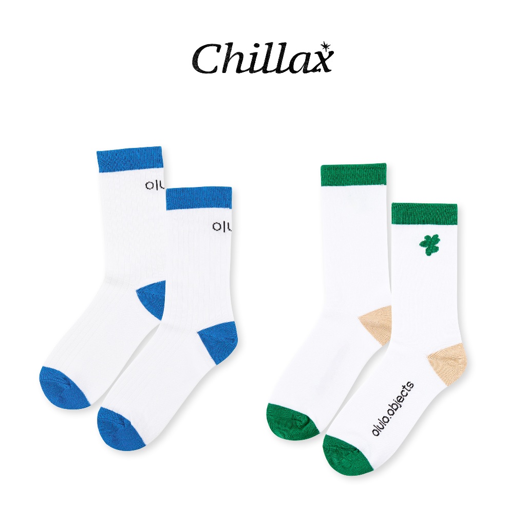 olulo chillax - ถุงเท้าข้อยาว (Crew Sock)