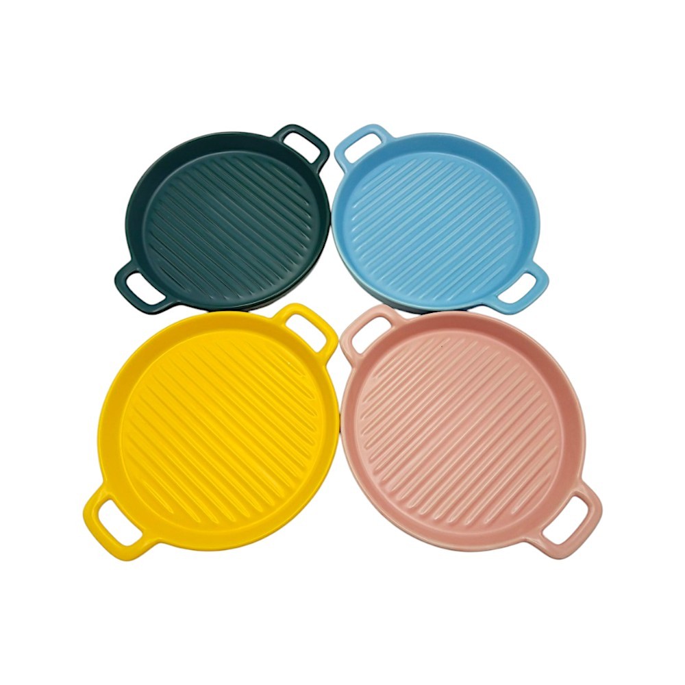 Color Kit จาน Porcelain มีร่อง 2 หู 9" SOLID