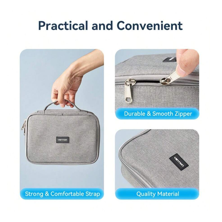 MOFii Vention กระเป๋าจัดเก็บอุปกรณ์ Travel Bag วัสดุพรีเมี่ยม คงทนสวยงาม ด้านในปรับเปลี่ยนช่องได้เอง