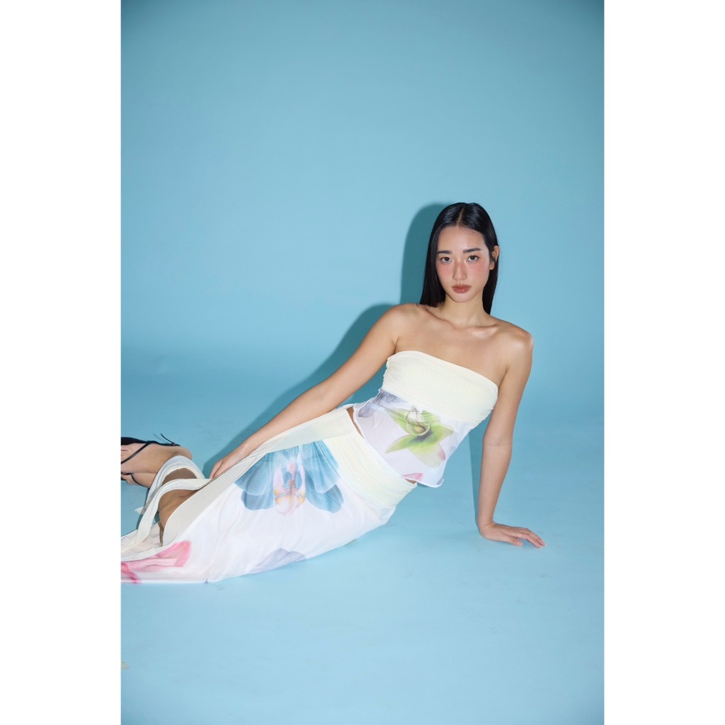 Weekend begins - Ischia Orchid Printed Top and Skirt