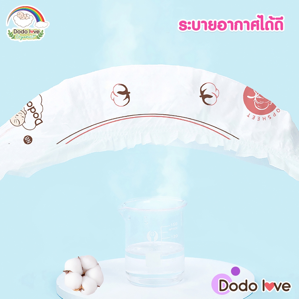 [ยกลัง 4 แพ็ค]Dodolove Organic กางเกงผ้าอ้อม ผ้าอ้อมสำเร็จรูป NB-2XL ผ้าอ้อมออแกนิค นุ่ม บางซึมซับดี รูปที่ 4