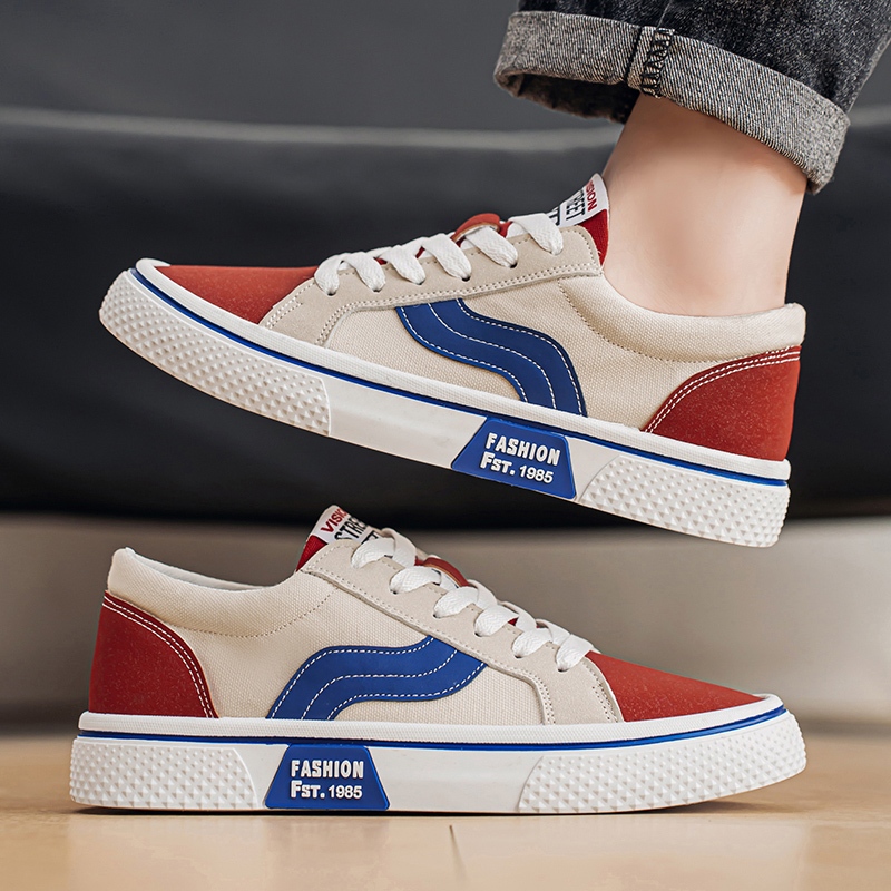 【Venous】 2025 รองเท้าผ้าใบสำหรับผู้ชายแบบเกาหลีแท้ รองเท้าผ้าใบผู้ชายแบบตัดต่ำ รองเท้าผ้าใบผู้ชายแบบสบาย ๆ กีฬา