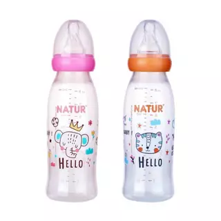 ***สินค้าใหม***Natur ขวดนมคอแคบไบโอมิมิค แพค 2 ขวด ขนาด 4 และ 8 ออนซ์