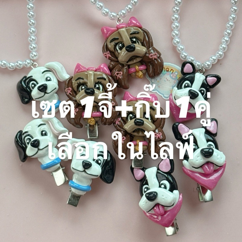 เซตสร้อย1จี้+กิ๊บ1คู่ เลือกในไลฟ์
