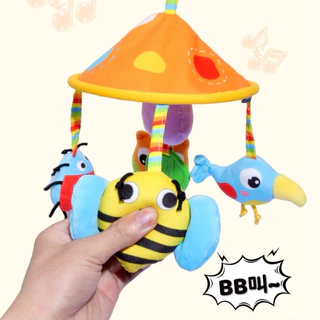 โมบายแขวนกระดิ่ง หมุนได้360องศา สีสันสดใส แขวนคาร์ซีทรถเข็น