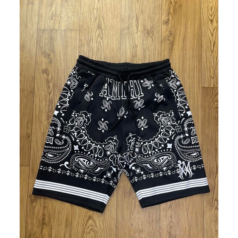 กางเกงขาสั้นพิมพ์ลายไทย Am ผ้ายืดนุ่ม พร้อมส่ง 2819