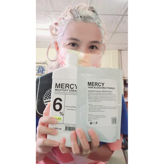 👩🏼ผงฟอกถนอมผม MERCY ผมไม่พัง ไม่แสบหนังหัว ไร้กลิ่นเคมี ปลอดสารโลหะหนัก ปลอดภัย มีเลข อย. ไทย (ราคาปกติ 999฿)