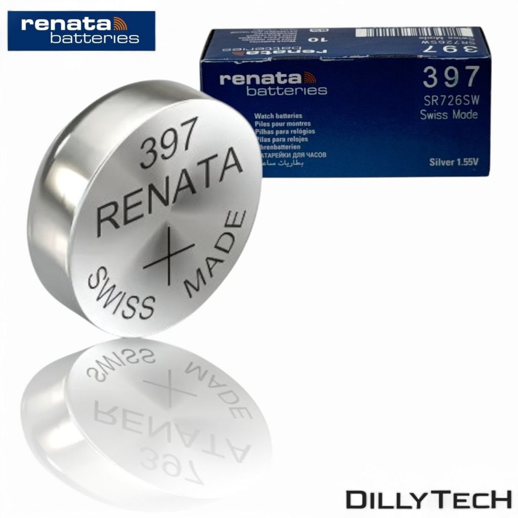 𝗥𝗘𝗡𝗔𝗧𝗔 397 / SR726SW ถ่านนาฬิกา รีนาต้า ถ่าน Swatch Group ถ่านกระดุม 0% mecury Watches Battery 1.55V