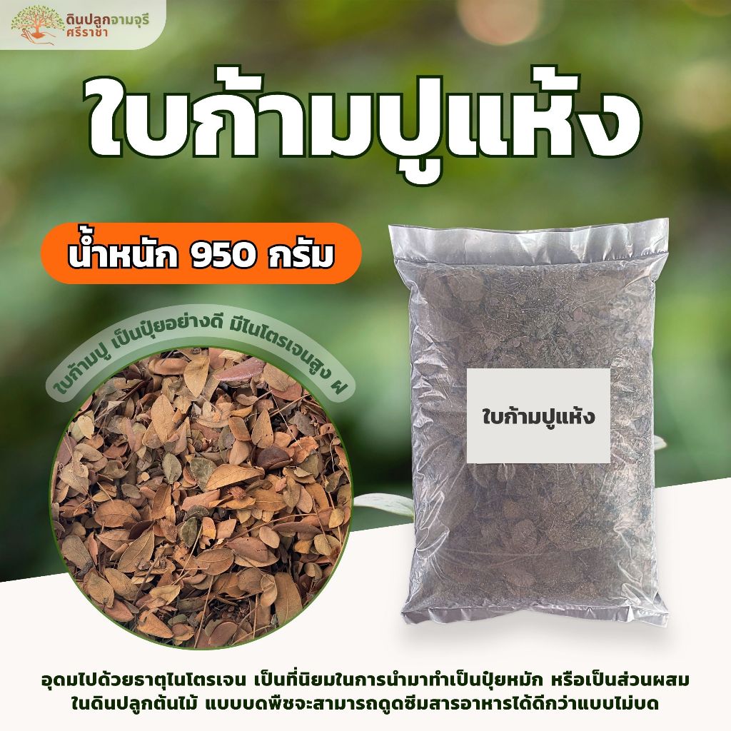 ใบก้ามปูแห้ง (950 กรัม) ใบก้ามปู100%,ใบก้ามปูล้วน (กรุณาสั่งสินค้าไม่เกิน 7 ถุง/ 1 ออเดอร์นะคะ)