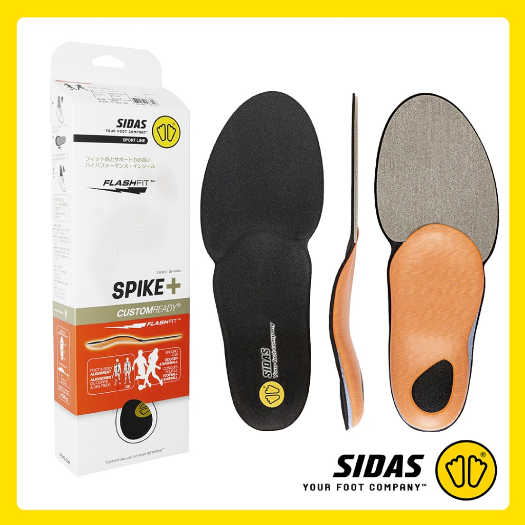 SIDAS Spike+ Insoles (JP) แผ่นรองเท้าสำหรับรองเท้าสตั๊ด ฟุตบอล เบสบอล รักบี้ ลดอาการบาดเจ็บ เพิ่มประสิทธิภาพในการเล่น