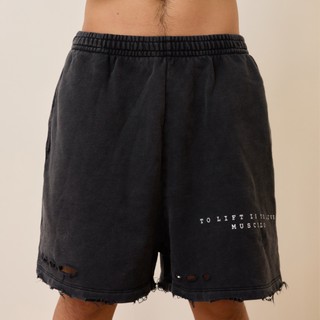 Musculo กางเกงขาสั้นโอเวอร์ฟิตฟอกวินเทจ destroyer 2025