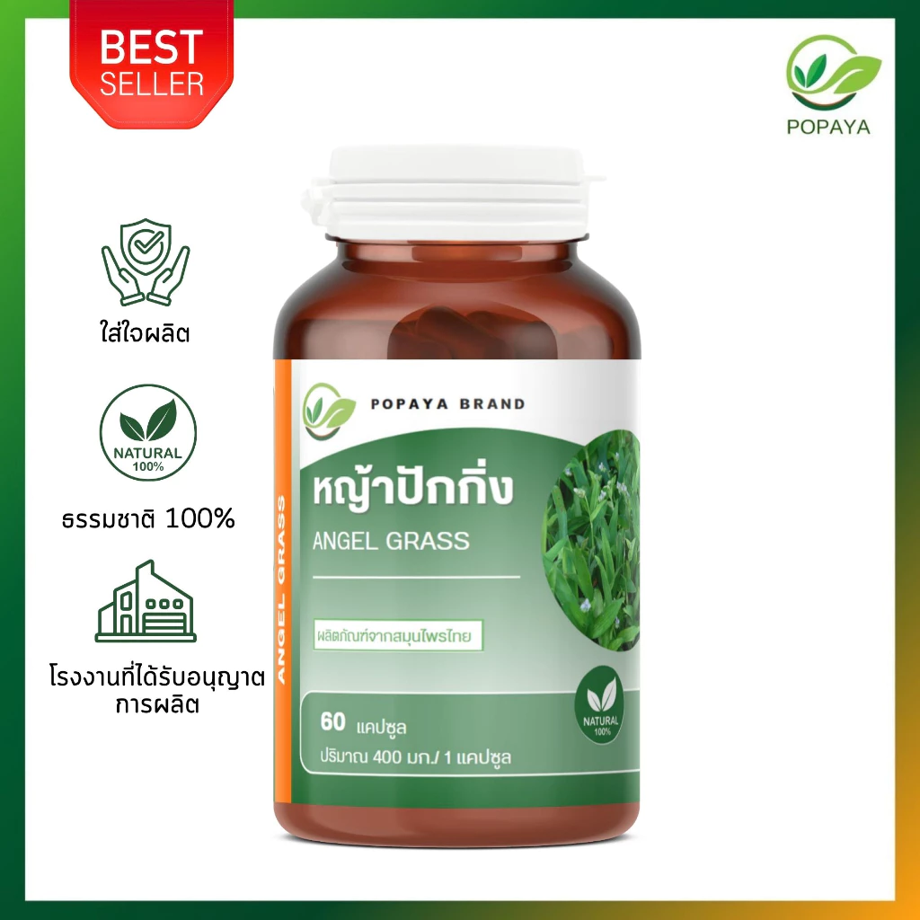 ผงหญ้าปักกิ่ง 60 แคปซูล/กระปุก AngelGrass100%