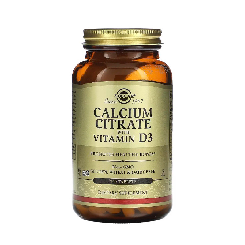 ล็อตใหม่ exp 02/2028 Solgar Calcium Citrate with Vitamin D3