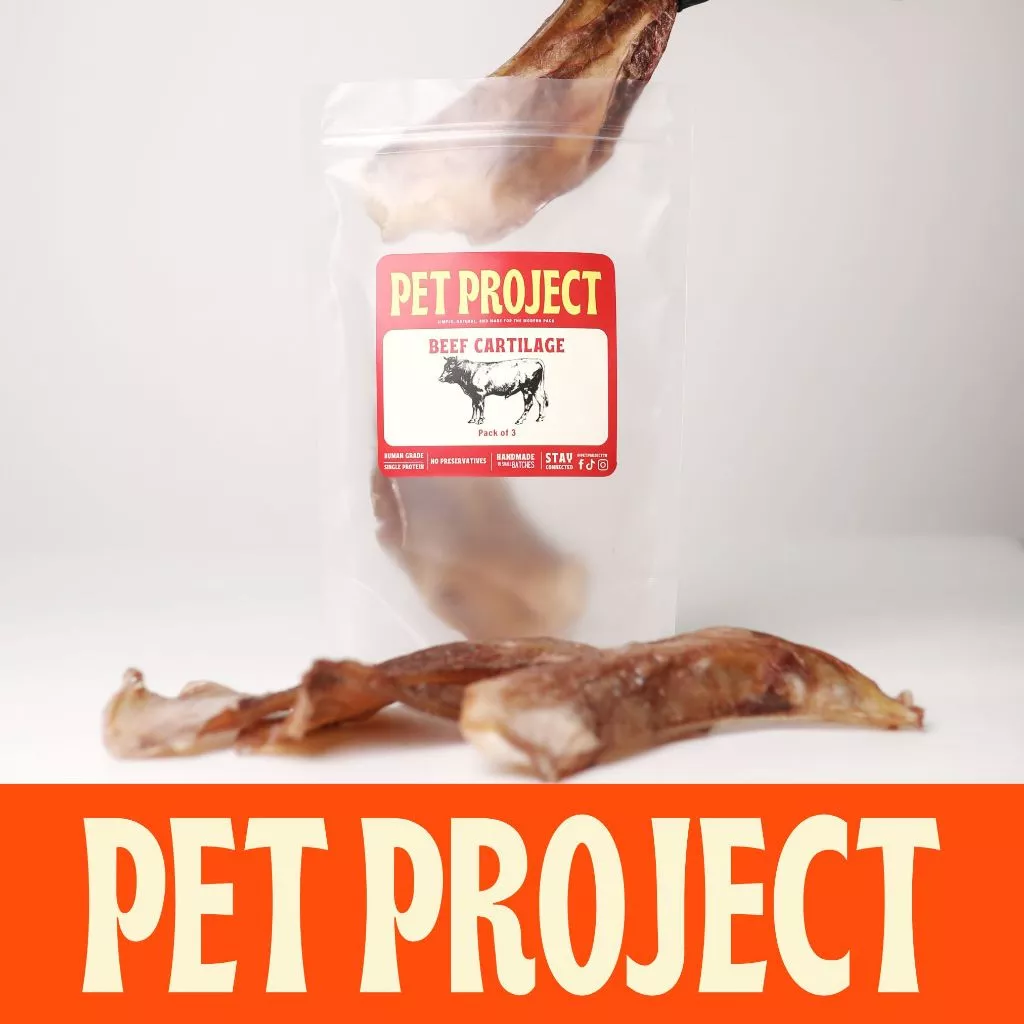 Pet Project กระดูกอ่อนวัว Beef Cartilage ขนมแทะสุนัข ธรรมชาติ 100%