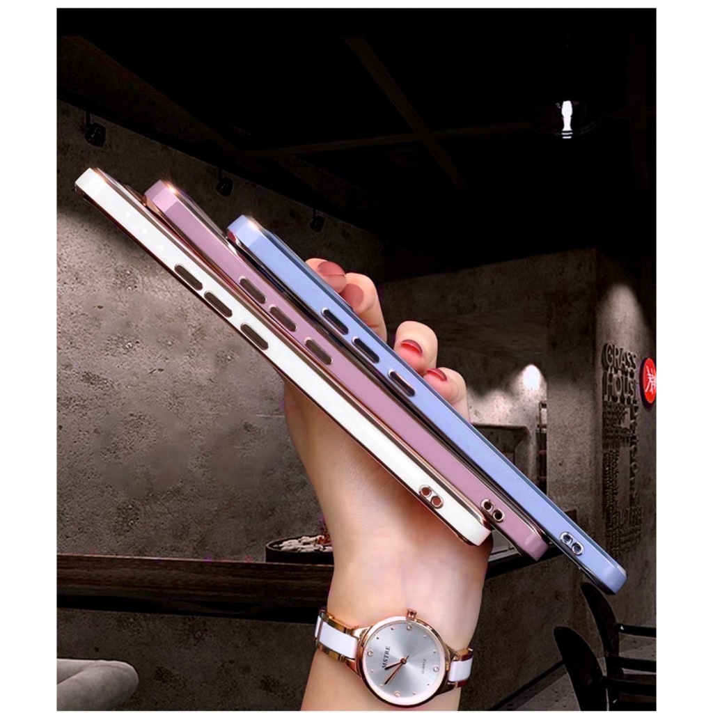 เคสโทรศัพท์ สำหรับรุ่น Vivo V60 V60Lite V50 เคสนิ่ม ขอบทอง ขอบเงา สีสวย พาสเทล ชุบทองสไตล์ น่ารัก - รูปที่ 2