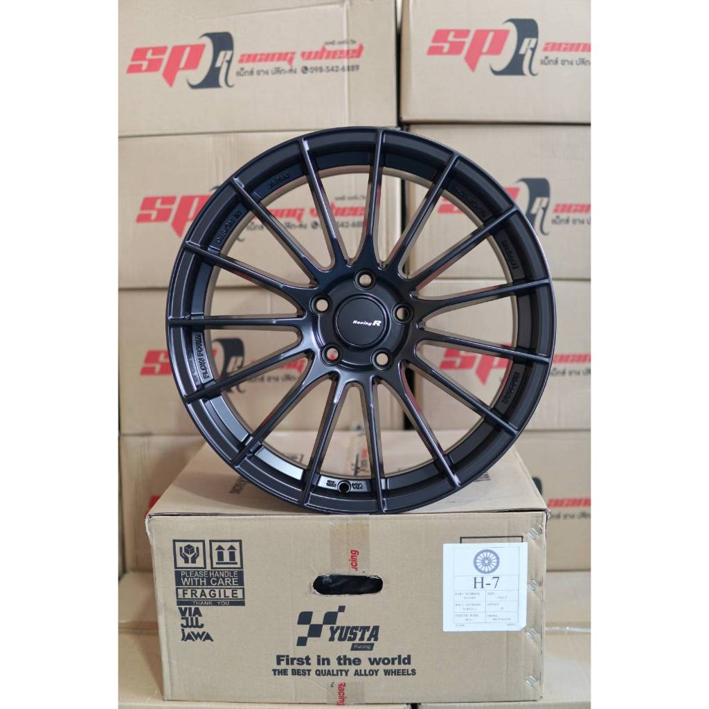 ล้อแม็ก ลาย RS05/H-8 ขนาด 18X8.5/5H114.3 ออฟ 35  สีดำและสีไฮเปอร์แบล็ก 4 วง