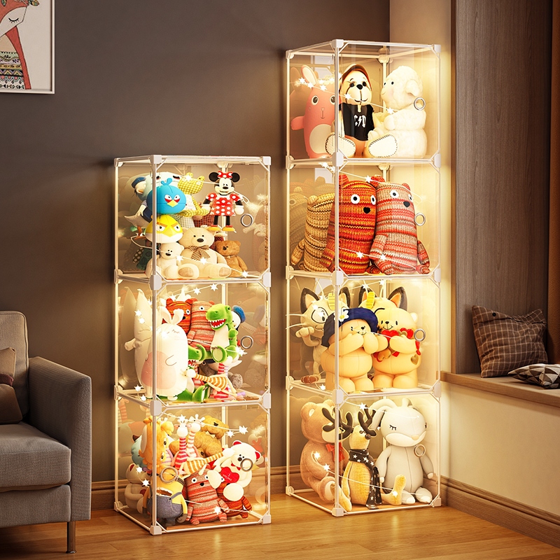 Tech ตู้โชว์ตุ๊กตา กล่องใส่ art toy ชั้นวางโมเดล กล่องโชว์โมเดล ของสะสม มีหลายขนาด