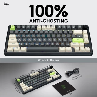 [ประกัน 2 ปี] EGA คีย์บอร์ดเกมมิ่งขนาด75% เชื่อมต่อBT, wireless,สาย Hot Swap 5 Pin รุ่น TYPE CMK10 Mechanical Full RGB