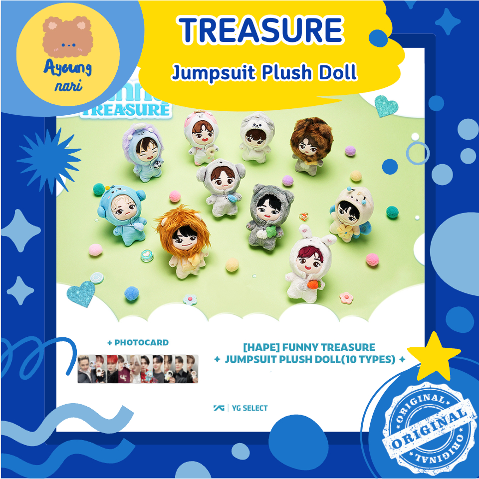 พร้อมส่ง FUNNY TREASURE JUMPSUIT PLUSH DOLL ตุ๊กตาเทรชเชอร์