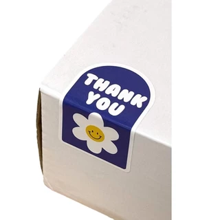 สติ๊กเกอร์ขอบคุณ ติดกล่อง แก้ว ถุง 3*5ซม 100ดวง sticker thankyou S24.S25