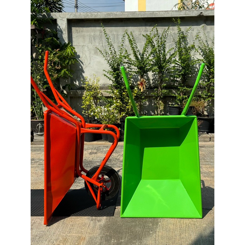 รถเข็นปูน รถเข็นล้อเดี่ยว ล้อไนล่อน12นิ้ว แข็งแรง ทนทาน - รูปที่ 3