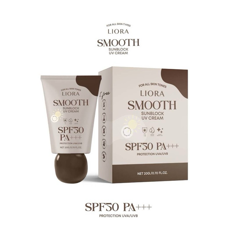 แพ็คเกจใหม่ ครีมกันแดดลิโอล่า กันแดดเนื้อแมท ไม่เหนียว คุมมัน Liora smooth sunblock SPF50 PA+++
