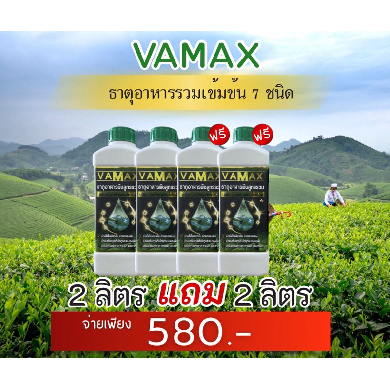 Vamaxธาตุอาหารรวมเข้มข้น 2ลิตร แถม 2ลิตร (V4)