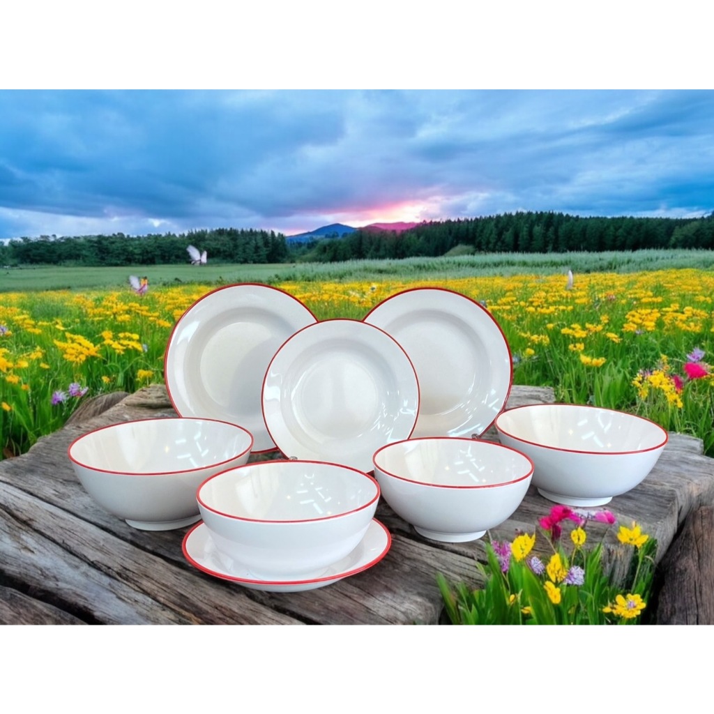 จานชามเมลามีน รุ่น ลีวาย (Levi)  แบรนด์ Srithai Superware ศรีไทยซุปเปอร์แวร์ จานร้านอาหาร