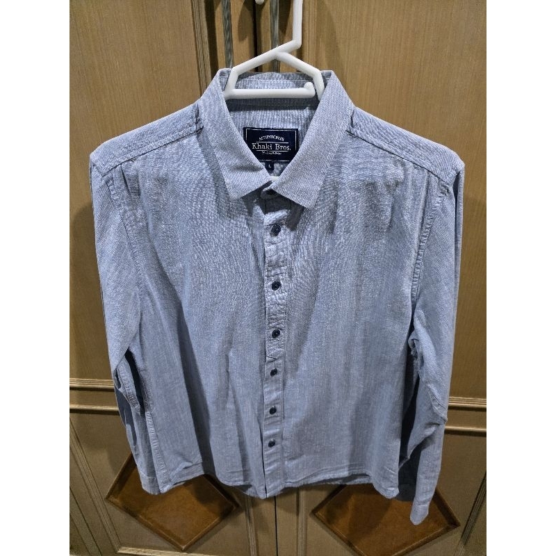 เสื้อเชิ้ต Khaki Bros สีฟ้า เบอร์ L สภาพดีมาก ราคาถูกสุดๆครับ