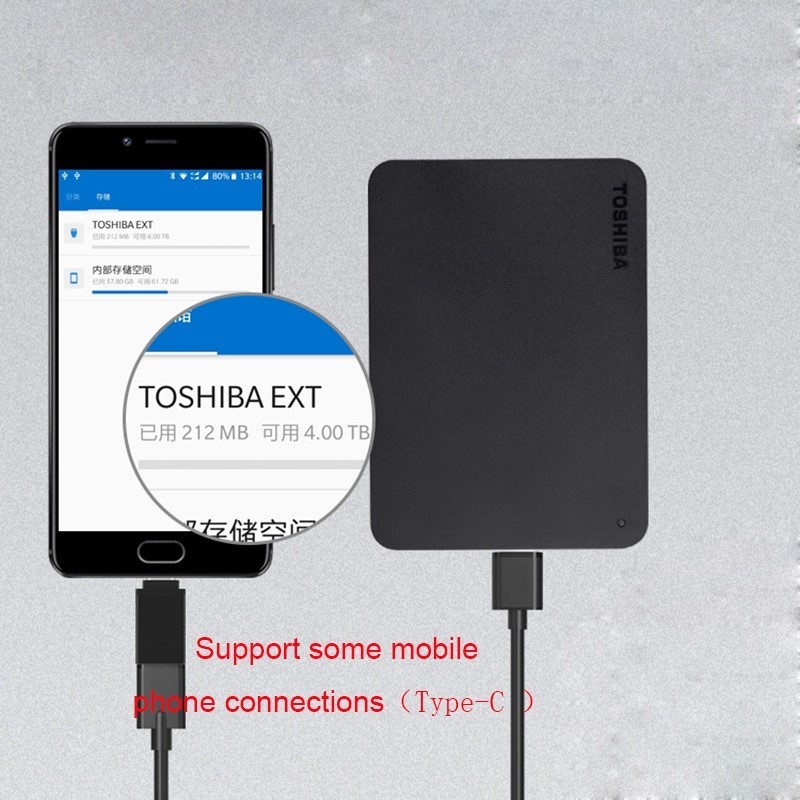 Toshiba External Hard Disk HDD 1TB / 2TB ความเร็วสูง USB 3.0 ฮาร์ดไดรฟ์ภายนอก เหมาะสำหรับโน๊ตบุ๊คและเดสก์ท็อป