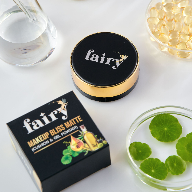 ( มีส่งด่วน ) คุชชั่นเนื้อแป้งพร้อมเจลคุมมัน กันเหงื่อ ปกปิด FAIRY BRAND MAKEUP BLISS MATTE(CUSHION & GEL POWDER)